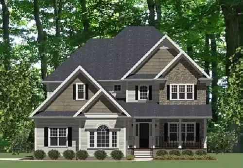 image of side entry garage house plan 5502